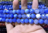 CAA1739 15 inches 10mm faceted round fire crackle agate beads