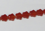 CAA174 15.5 inches 8*8mm star red agate gemstone beads