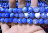 CAA1750 15 inches 12mm faceted round fire crackle agate beads