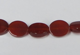 CAA176 15.5 inches 10*12mm oval red agate gemstone beads