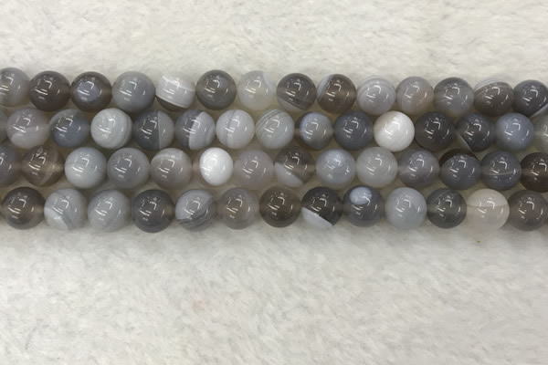 CAA1803 15.5 inches 10mm round banded agate gemstone beads