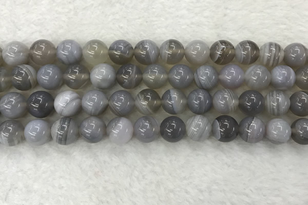 CAA1804 15.5 inches 12mm round banded agate gemstone beads