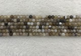 CAA1810 15.5 inches 4mm round banded agate gemstone beads