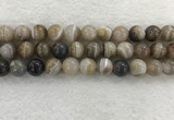 CAA1816 15.5 inches 16mm round banded agate gemstone beads