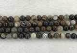 CAA1823 15.5 inches 10mm round banded agate gemstone beads