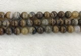 CAA1825 15.5 inches 14mm round banded agate gemstone beads