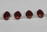 CAA184 Top-drilled 8*12mm marquise red agate gemstone beads