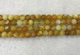 CAA1853 15.5 inches 10mm round banded agate gemstone beads