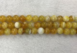 CAA1854 15.5 inches 12mm round banded agate gemstone beads