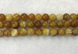 CAA1856 15.5 inches 16mm round banded agate gemstone beads