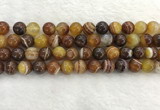 CAA1863 15.5 inches 10mm round banded agate gemstone beads