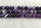 CAA1875 15.5 inches 14mm round banded agate gemstone beads