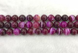 CAA1884 15.5 inches 12mm round banded agate gemstone beads