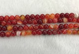 CAA1912 15.5 inches 8mm round banded agate gemstone beads