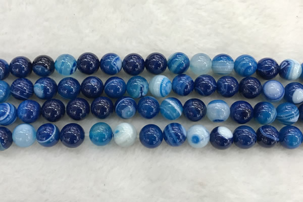 CAA1932 15.5 inches 8mm round banded agate gemstone beads