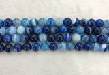 CAA1933 15.5 inches 10mm round banded agate gemstone beads