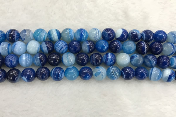 CAA1933 15.5 inches 10mm round banded agate gemstone beads