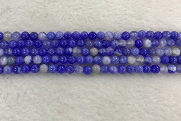 CAA1940 15.5 inches 4mm round banded agate gemstone beads