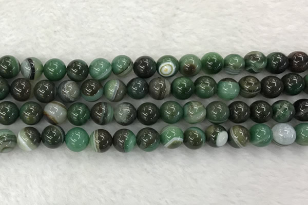 CAA1993 15.5 inches 10mm round banded agate gemstone beads