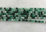 CAA2010 15.5 inches 4mm round banded agate gemstone beads