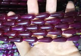 CAA2054 15.5 inches 8*20mm teardrop agate beads wholesale