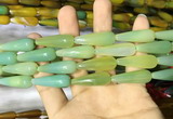 CAA2068 15.5 inches 10*30mm teardrop agate beads wholesale