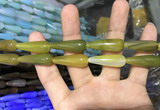 CAA2069 15.5 inches 10*30mm teardrop agate beads wholesale