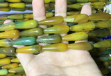 CAA2070 15.5 inches 10*30mm teardrop agate beads wholesale