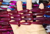 CAA2073 15.5 inches 10*30mm teardrop agate beads wholesale