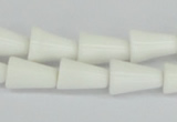 CAA21 15.5 inches 10*14mm bell white agate gemstone beads