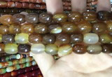 CAA2112 15.5 inches 10*14mm drum agate beads wholesale