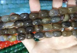 CAA2113 15.5 inches 10*14mm drum agate beads wholesale