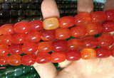 CAA2118 15.5 inches 10*14mm drum agate beads wholesale