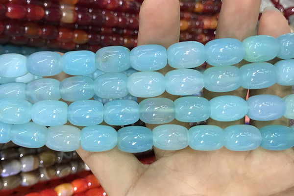 CAA2121 15.5 inches 10*14mm drum agate beads wholesale