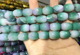 CAA2142 15.5 inches 12*16mm faceted drum agate beads wholesale