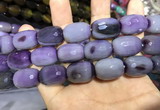 CAA2152 15.5 inches 15*20mm faceted drum agate beads wholesale