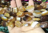 CAA2171 15.5 inches 15*20mm oval banded agate beads wholesale