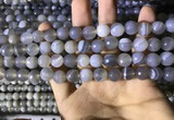 CAA2193 15.5 inches 10mm faceted round banded agate beads