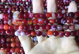 CAA2234 15.5 inches 8mm faceted round banded agate beads