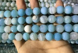 CAA2246 15.5 inches 12mm faceted round banded agate beads