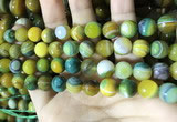 CAA2273 15.5 inches 10mm faceted round banded agate beads