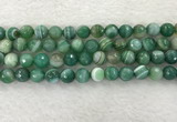 CAA2280 15.5 inches 10mm faceted round banded agate beads