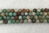 CAA2303 15.5 inches 10mm round banded agate gemstone beads