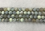 CAA2319 15.5 inches 10mm round banded agate gemstone beads