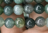 CAA2357 15.5 inches 6mm round moss agate beads wholesale