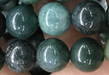 CAA2359 15.5 inches 10mm round moss agate beads wholesale