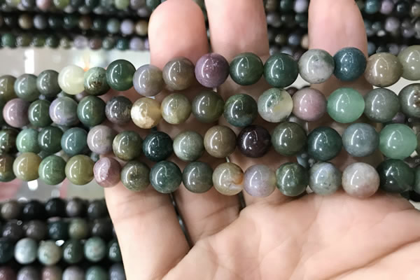 CAA2365 15.5 inches 8mm round Indian agate beads wholesale