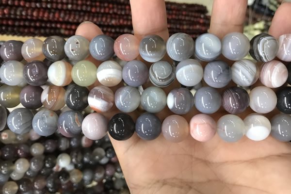 CAA2382 15.5 inches 12mm round Botswana agate beads wholesale