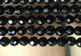 CAA2413 15.5 inches 2mm faceted round black agate beads wholesale