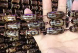 CAA2662 15.5 inches 10*28mm - 11*30mm rice tibetan agate dzi beads